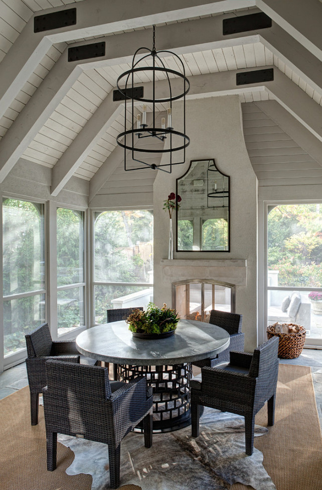 Screened Porch. Screened Porch with Fireplace #ScreenedPorch Fraerman Associates Architecture.