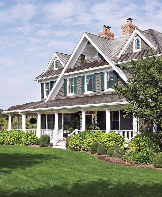 Shingle home front porch. Welcoming front porch ideas for shingle homes. Tria Giovan Photography.