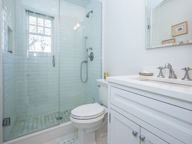 Small Bathroom Layout. Small White Bathroom. Small White Bathroom Layout. Small White Bathroom Layout Ideas. #SmallBathroom #WhiteBathroom #SmallBathroomLayout Sotheby's Homes.