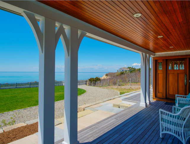 Porch with ocean view. This is my dream porch! I could spend an entire day watching the waves. #Porch