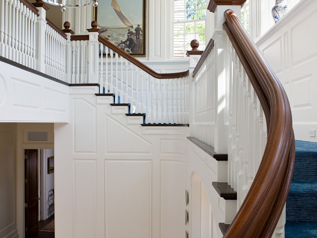 Staircase paneling. Traditional Staircase paneling. Staircase paneling design. Staircase paneling ideas. #Staircase #paneling SLC Interiors.