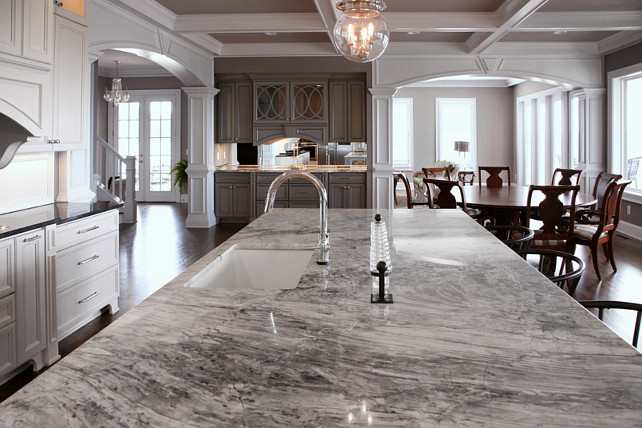 Super White Quartzite. Kitchen Countertop Ideas. #SuperWhiteQuartzite #KitchenCountertopIdeas