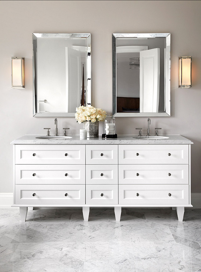 Bathroom Vanity Design. Classic bathroom vanity design. #BathroomVanityDesign