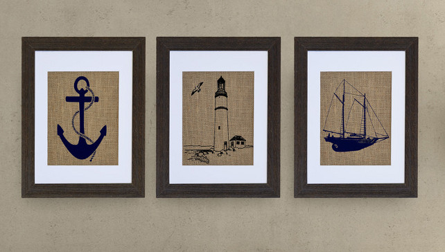 The Nautical Art, Lighthouse, Anchor, Schooner