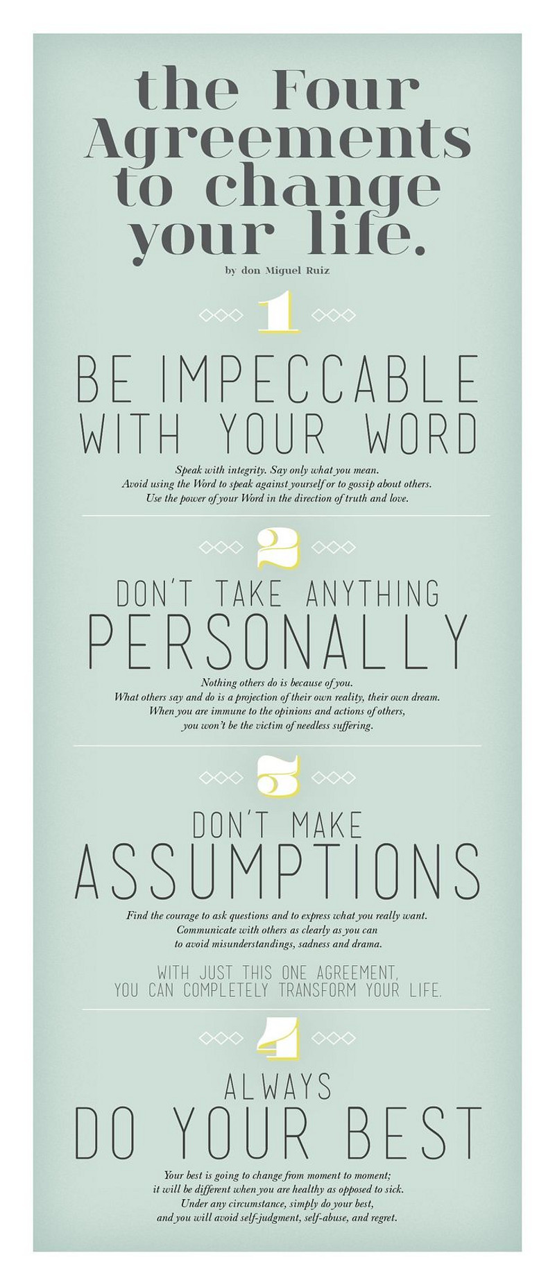The four agreements to change your life by Miguel Ruiz.