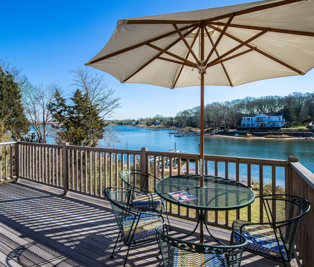 This deck is simple but the view is what wins you over. #deck #view #Cottage Sotheby's Homes.