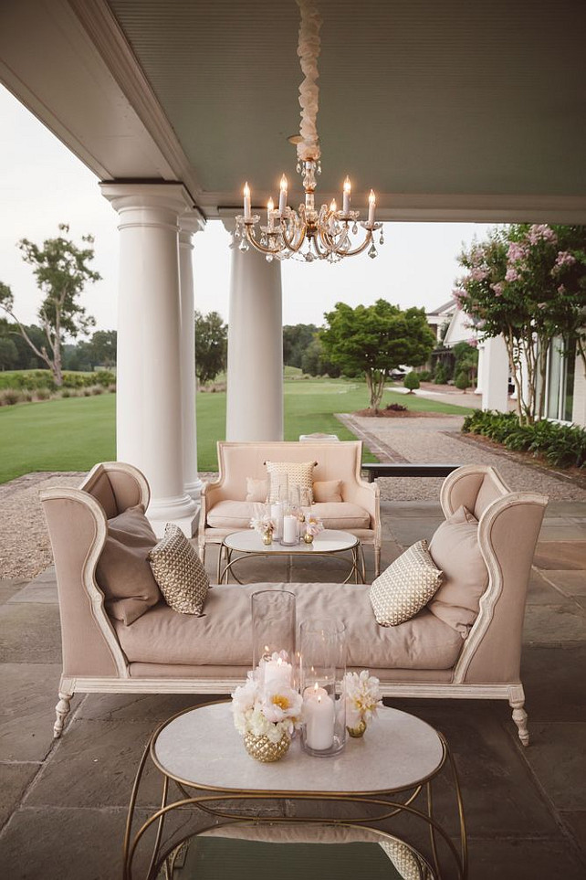 French-inspired Patio. French Patio Ideas. #Patio Via Charles Stone Event.