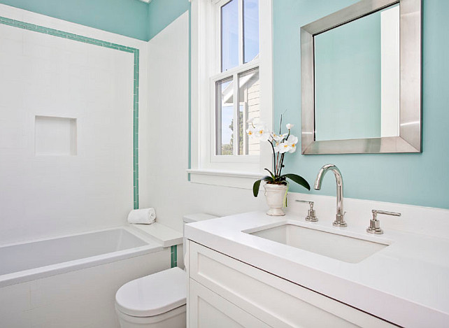 Turquoise Bathroom Paint Color. #Turquoise #Bathroom #paintcolor