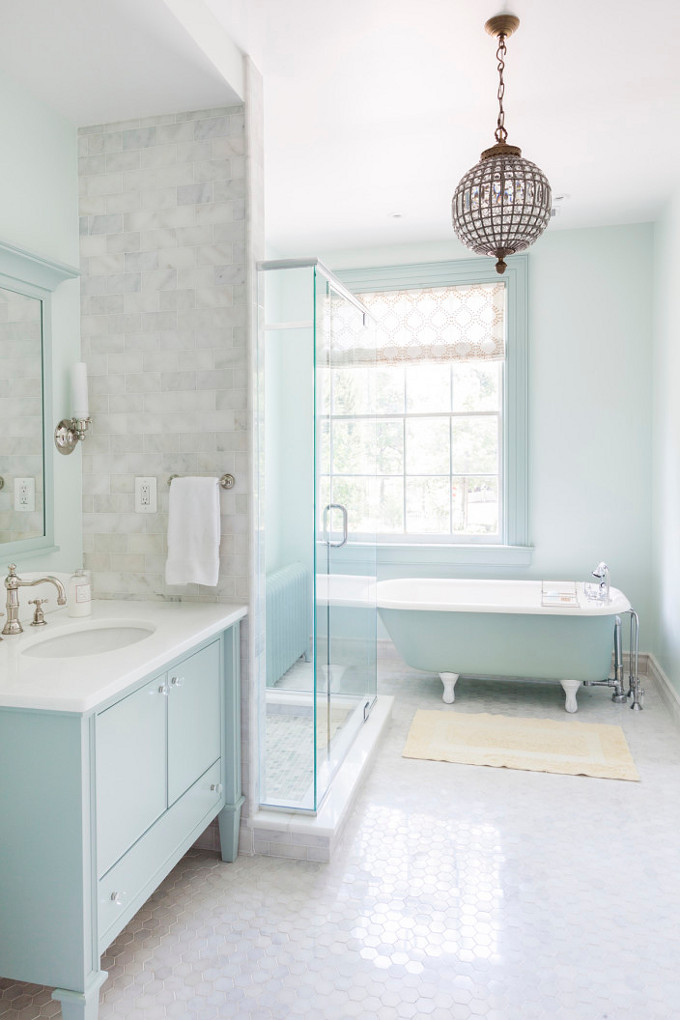 Turquoise Bathroom. Mona Ross Berman Interiors.