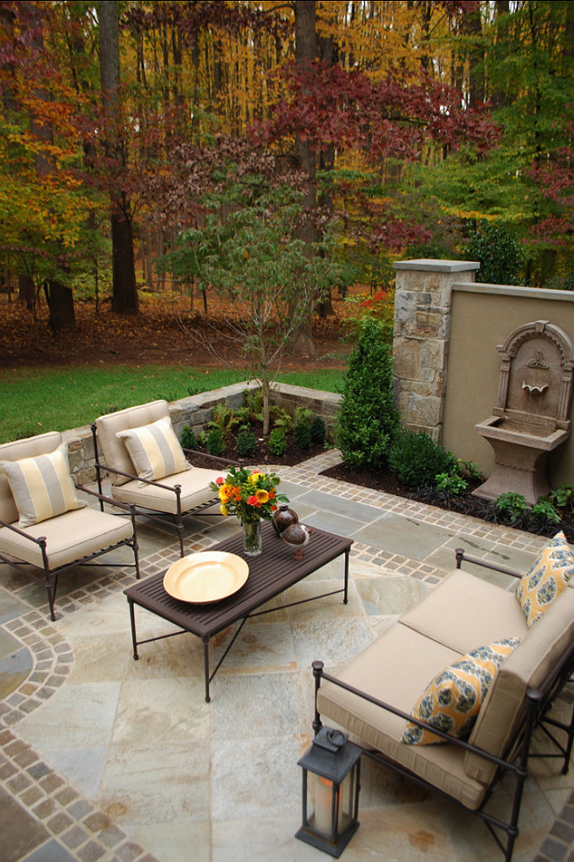 Patio Flooring Design. Elegant patio stone flooring design. #patioFlooring #PatioDesign