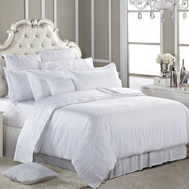 White Bedding. White Bedding Ideas. White Bedding Set. #WhiteBedding # ...