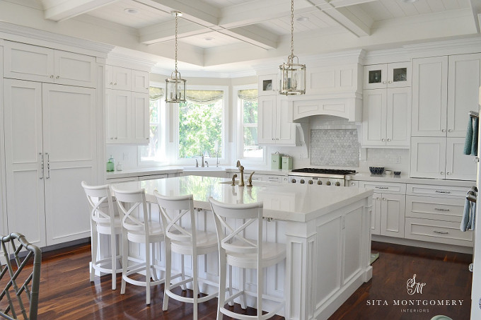 White Kitchen. All white kitchen. Sita Montgomery Interiors.