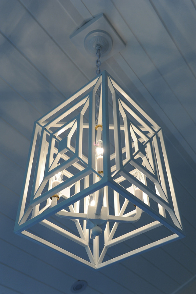 White Lantern. White geometric lantern pendant. #geometriclanternpendant #WhiteLantern Nina Liddle Design.