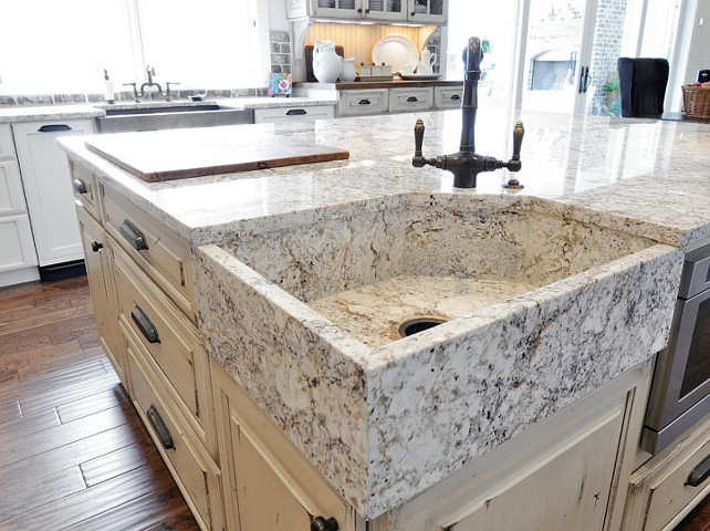 Granite Sink. Granite Sink Ideas. White Springs granite. #GraniteSink #WhiteSpringGranite