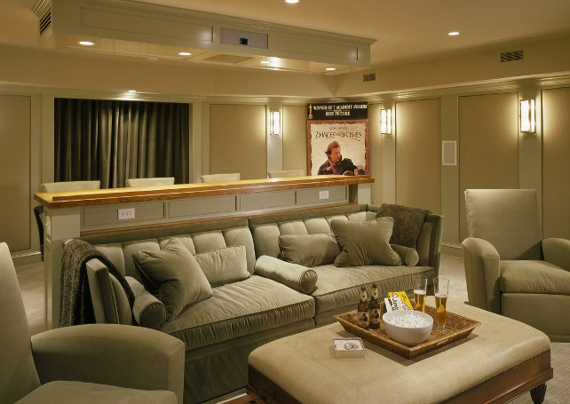 Media Room. Comfortable and stylish media room design. Very elegant. #MediaRoom 