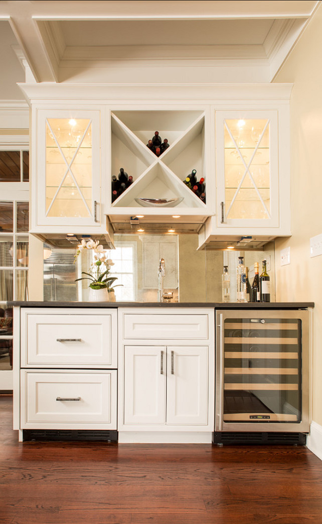 Kitchen Bar Staion. Great bar or coffee station in this kitchen. #Kitchen #Bar #Cabinet #CoffeeStation