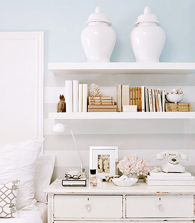 how to decorate shelves