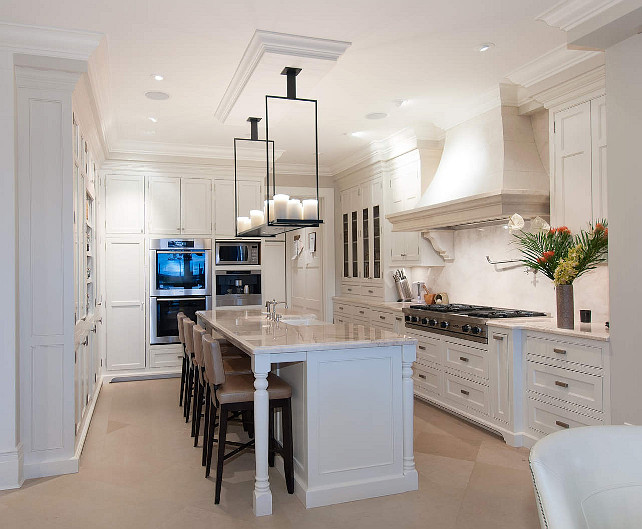 Crisp White Kitchen. Perfect Crisp White Kitchen Paint Color. #CrispWhite #Kitchen