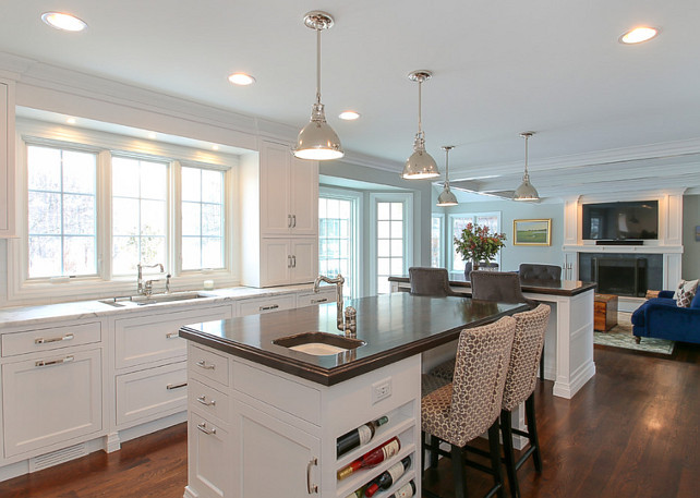 Kitchen Lighting. Kitchen Island Lighting. Kitchen Lighting is Hudson Valley Pelham Pendant in Polished Nickel.. #KitchenLighting #Kitchen #Lighting #HudsonValley #PelhamPendant #PolishedNickelLighting Redstart Construction.