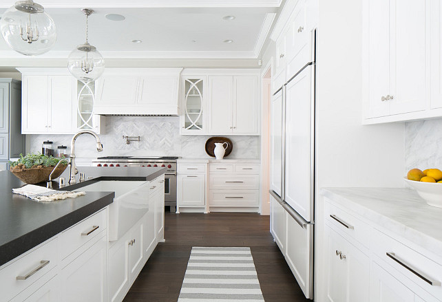 Kitchen Pendant Lighting. Kitchen Lighting Ideas. Large Nickel Finish Globe Pendant Chandelier by Regina Andrew. #KitchenLighting #Pendants #NickelFinish #LargeGlobePendantChandelier #ReginaAndrew #Lighting Brooke Wagner Design.