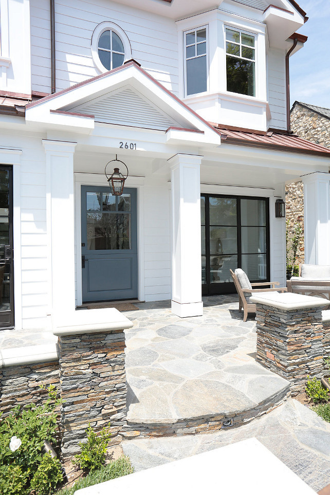 Gray Door. Gray Front Door. Gray Front Door Paint Color. Gray Front Door Lighting Ideas. Gray Front Door Color. This Gray Front Door is a custom designed Dutch Door. #GrayFrontDoor #grayDoor #DutchDoor Blackband Design.