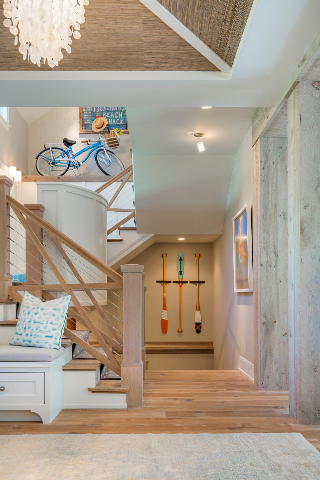 Coastal Interiors. Coastal Home with Coastal Interiors. Coastal home Staircase with coastal decor in coastal home. #CoastalInteriors #CoastalHome #CoastalInteriorIdeas #CoastalDecorIdeas #CoastalHomes Great Neighborhood Homes.