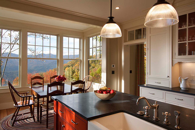 Kitchen Island. Great Kitchen Island Design! Love the paint color! #KitchenIsland #Island #Kitchen #HomeDecor #Interiors