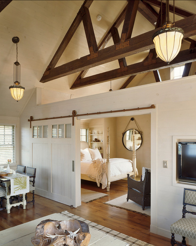 Bedroom. This coastal bedroom is a little magical... I would love to see more! #Bedroom #Coastal #Interiors