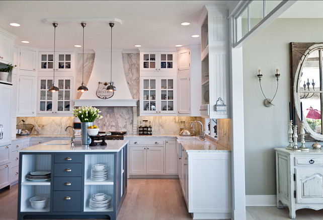 French White Kitchen Design - Home Bunch Interior Design Ideas