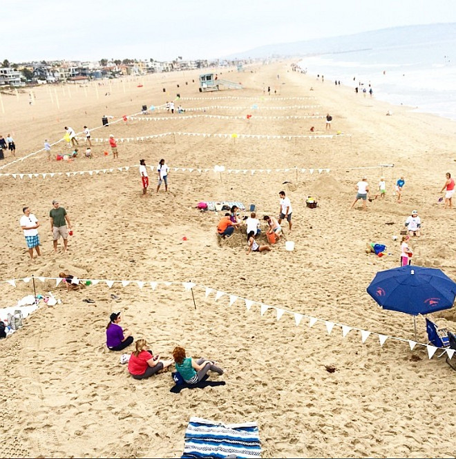 California Beach #California #Beach #manhattanbeach #sandcastlecontest Photo by Rita Chan Interiors Instagram..