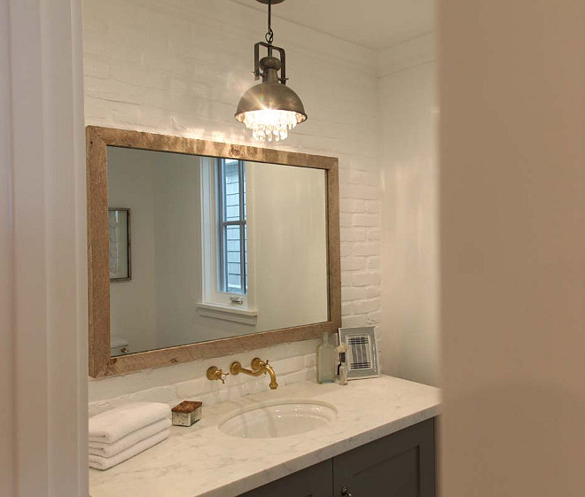 Powder Room Lighting. Powder Room Pendant Lighting. Powder Room Pendant Lighting Ideas. #PowderRoom #Pendant #Lighting Graystone Custom Builders.