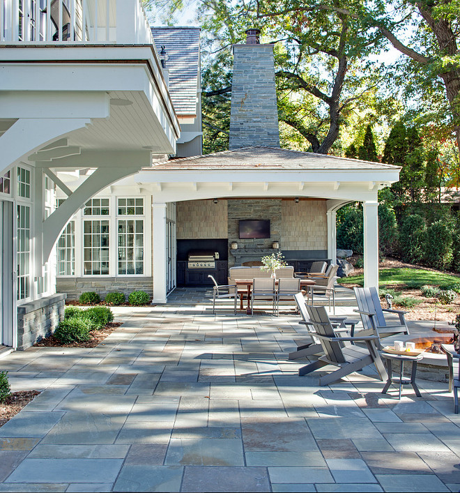 Stone Patio. Stone Patio Ideas. Gray Stone Patio. The gray stone patio is bluestone. #Stone #Patio #Graystone #Bluestone