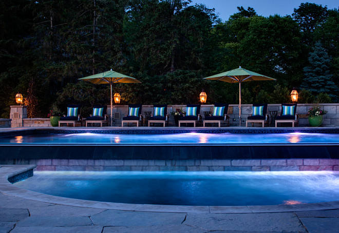 Two Pools in Backyard. Backyard with two pools layout. Wade Weissmann Architecture. David Bader Photography.