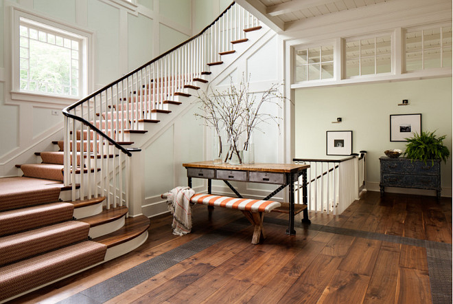 Wide Plank Floors. Foyer Wide Plank Floors. Wide Plank Floors in Foyer. #WidePlankFloors #Foyer Wade Weissmann Architecture.