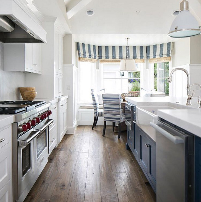 Farrow and Ball Stiffkey Blue. Blue kitchen island paint color. Farrow and Ball Stiffkey Blue. Blue kitchen island. Farrow and Ball Stiffkey Blue #FarrowandBallStiffkeyBlue # Bluekitchenisland #paintcolor Brooke Wagner Design.