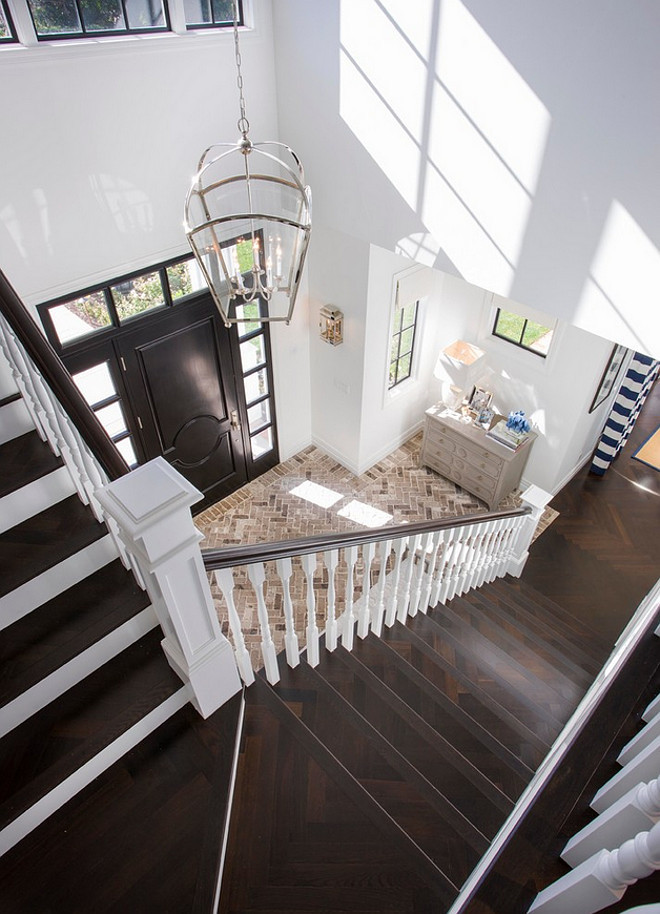 Herringbone Stairway Flooring. Herringbone Stairway Hardwood Flooring. Herringbone Stairway Hardwood Flooring Ideas. Herringbone Patterned Stairway Hardwood Flooring. #Herringbone #Stairway #Hardwood #Flooring 