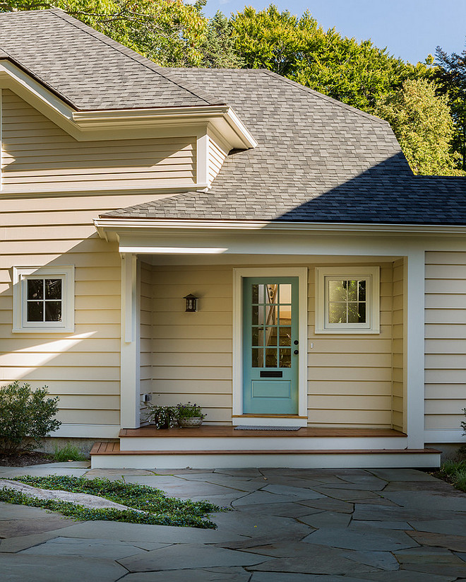 Blue Door Paint Color. Turquoise blue door paint color. The turquoise aqua blue door paint color is Farrow and Ball Dix Blue. #Blue #Door #Turquoise #Aqua #FrontDoor #paintColor #FarrowandBallDixBlue