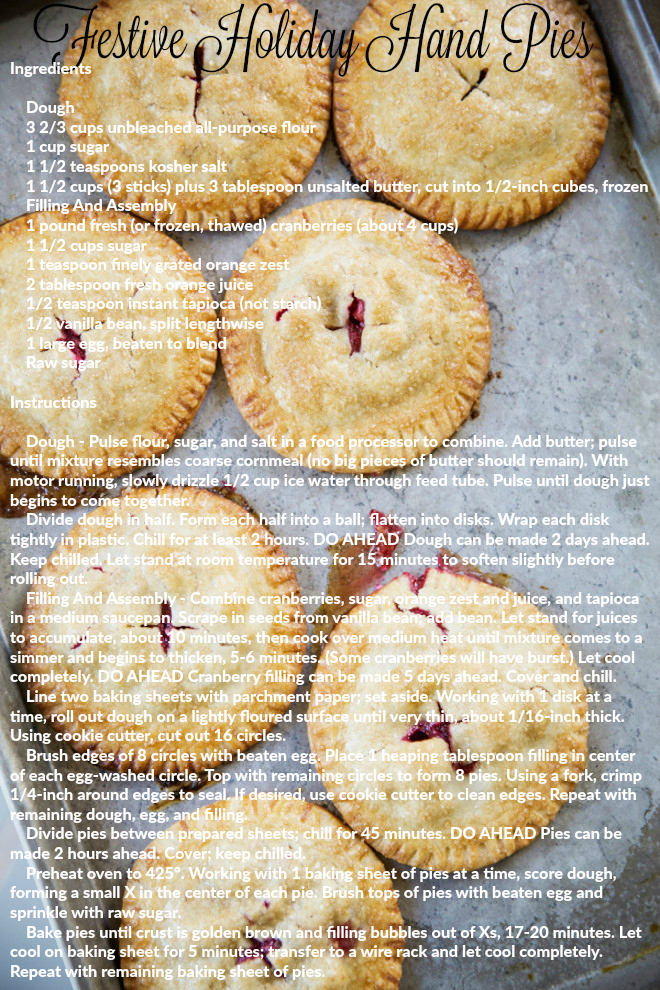 Festive Holiday Hand Pies