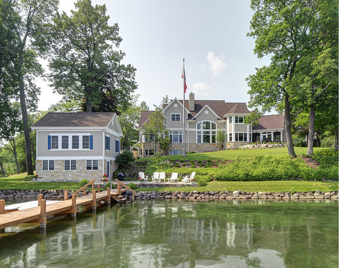 Lake house with guest house. #LakeHouse #GuestHouse Colby Construction.