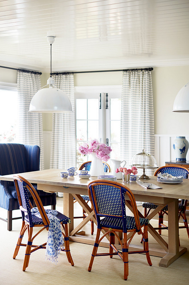 Dining room beadboard ceiling. Dining room beadboard ceiling high-gloss paint. Dining room beadboard ceiling paint. Dining room beadboard ceiling #Diningroombeadboardceiling #beadboardceilingpaint Andrew Howard Interior Design.