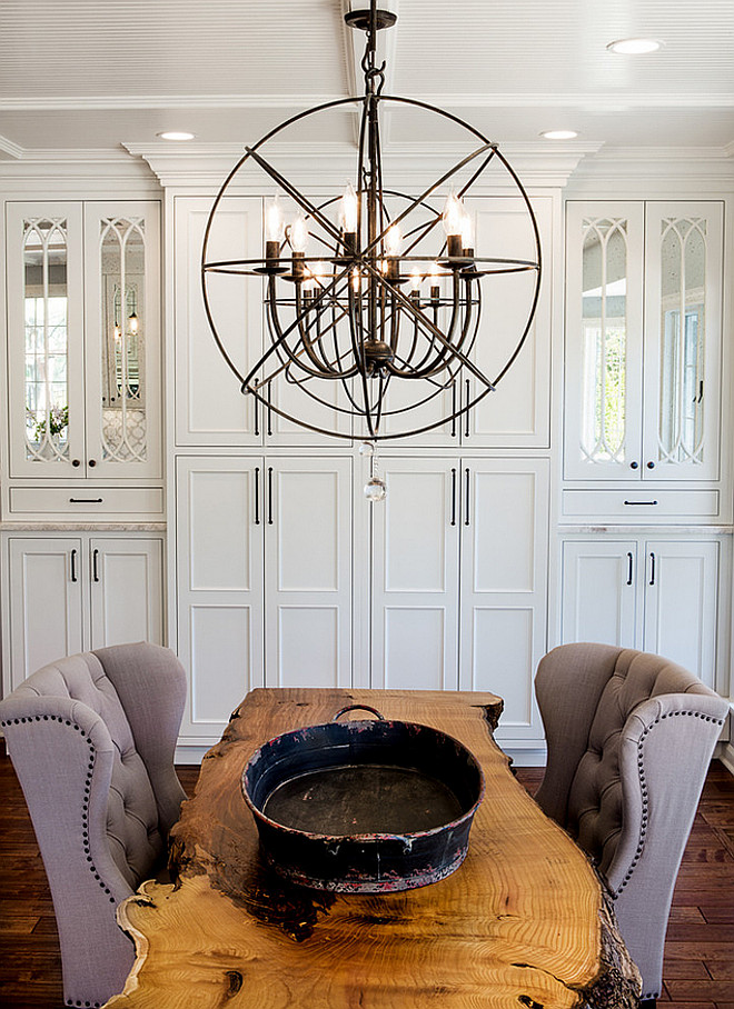 Dining Area Chandelier. Foucaults Twin-Orb Iron Chandelier Restoration Hardware. Dining area chandelier is Foucaults Twin-Orb Iron Chandelier Restoration Hardware. #FoucaultsTwinOrbIronChandelier #RestorationHardwareOrbChandelier #FoucaultsTwinOrbChandelier Karr Bick.