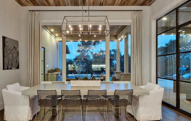 Black Steel and Glass Patio Door. Modern Farmhouse Dining room with Black Steel and Glass Patio Door. #BlackSteelandGlassPatioDoor #SteelandGlassDoor #SteelandGlassPatioDoor