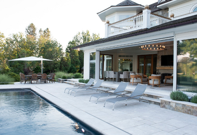 Home opens to pool area. Pool area. #pool #poolarea