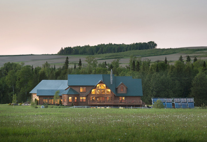 Solar power log home. Solar power log home ideas. Solar power log home. #Solarpower #loghome Katahdin Cedar Log Homes.