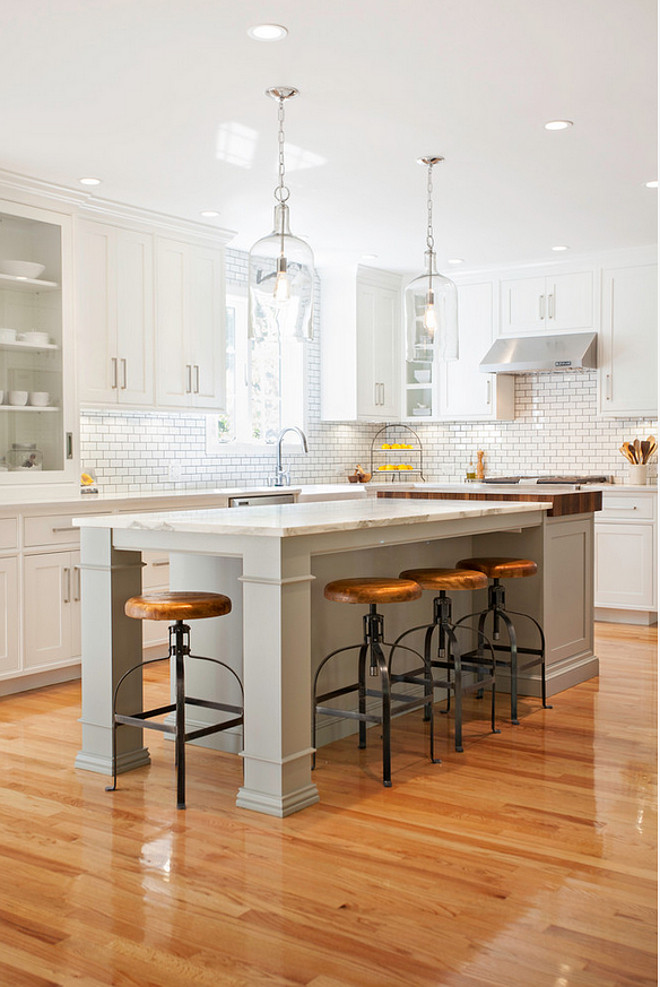 Kitchen Pendant Lighting. Modern Farmhouse Kitchen Pendant Lighting. Modern Farmhouse Kitchen Pendant Lighting are Glass Jug Lantern from Shades of Light. #KitchenPendantLighting #KitchenLighting #FarmhouseKitchenLighting #GlassJugPendant Pennville Custom Cabinetry