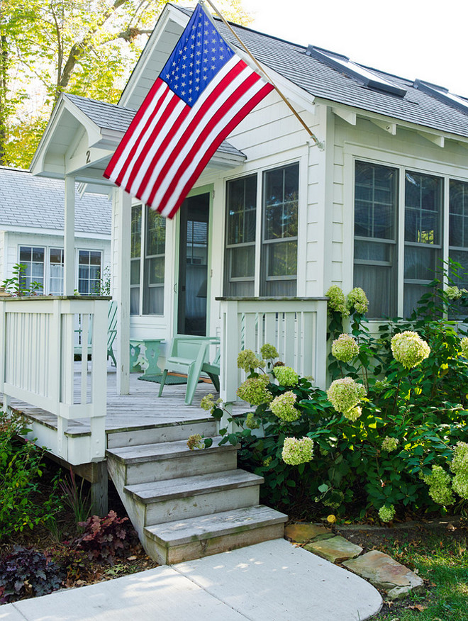 Small Cottage Exterior. Small Cottage Exterior Ideas. Small Cottage Exterior Paint Color. Small Beach Cottage Exterior #SmallCottage #SmallCottageExterior Erin O'Connor Design. Gridley + Graves Photographers