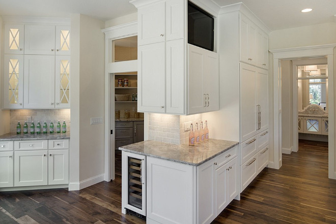 Kitchen Layout, Kitchen layout ideas, Kitchen layout pictures, Kitchen layout plans, kitchen layout, This picture shows fairly well the layout of this kitchen - The kitchen features a bar cabinet on the far left, which opens to a butler's pantry. On the other side, we see the kitchen opening to a hallway with powder room m #kitchenlayout 