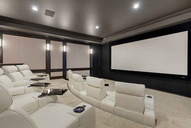 Home Theater, Home Theater Chairs, Home Theater Photos and Ideas, Interior Designer Home Theater Ideas #HomeTheater