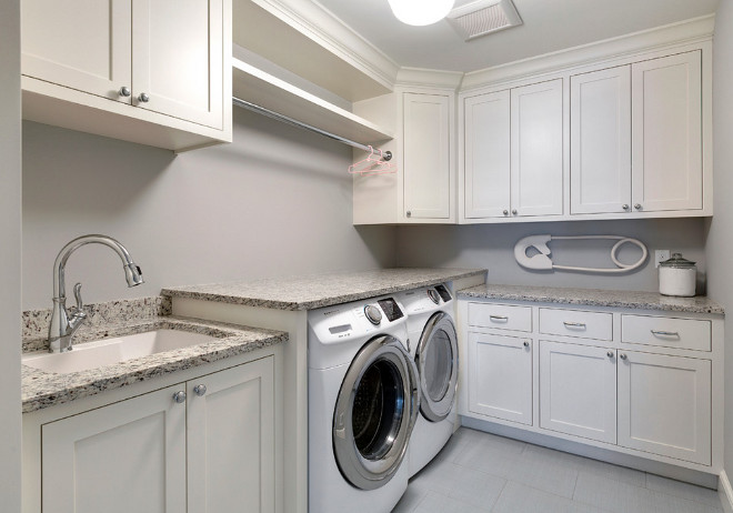 L-shaped Laundry Room. L-shaped Laundry Room Cabinet Design. L-shaped Laundry Room Layout. L-shaped Laundry Room Ideas #LshapedLaundryRoom Grace Hill Design