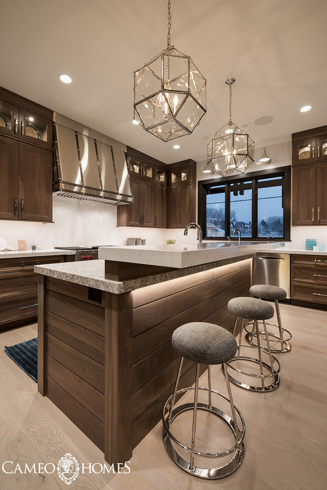 Morris Pendants. Morris Pendant Lighting. Morris Pendants. Kitchen with Morris Pendants from Circa Lighting. #MorrisPendants Cameo Homes Inc.